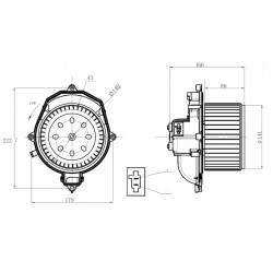 Ανεμιστήρας εσωτερικού χώρου CITROEN BERLINGO, BERLINGO MULTISPACE, BERLINGO/MINIVAN, C4 GRAND PICASSO I, C4 PICASSO I; PEUGEOT PARTNER, PARTNER ORIGIN, PARTNER TEPEE, PARTNER/MINIVAN 1.2-Ele
