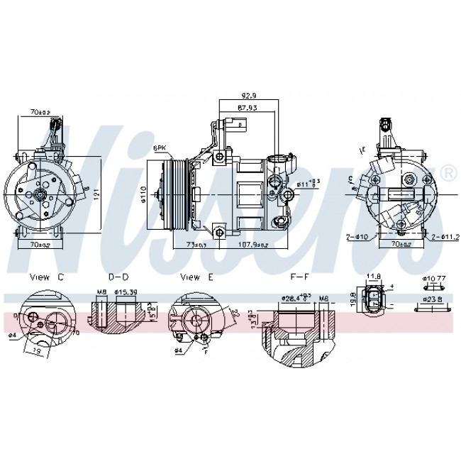 Συμπιεστής, συστ. κλιματισμού SEAT MII; SKODA CITIGO; VW LOAD UP, UP! 1.0/1.0CNG 08.11-