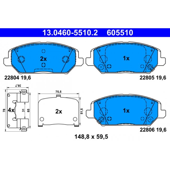 Σετ τακακιών φρένων, δίσκος φρένου HYUNDAI I30; KIA CEED, PROCEED, XCEED 1.0-1.6H 11.16- Σετ τακακιών φρένων, δίσκος φρένου HYUNDAI I30; KIA CEED, PROCEED, XCEED 1.0-1.6H 11.16-