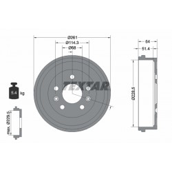 Ταμπούρο φρένων  DACIA DUSTER, DUSTER/SUV; NISSAN JUKE; RENAULT ARKANA I, DUSTER, KAPTUR 1.0-2.0 04.10-