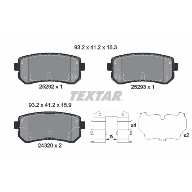 Σετ τακακιών φρένων, δίσκος φρένου  HYUNDAI I30, IX35, SONATA VI, TUCSON, TUCSON/SUV; KIA CADENZA II, CEE'D, CERATO II, PRO CEE'D, SPORTAGE III, SPORTAGE IV 1.4-Electric 12.06-