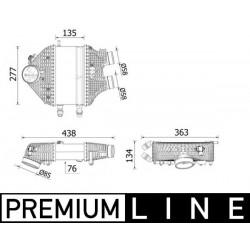 Ψυγείο αέρα υπερπλήρωσης BMW 2 (F22, F87), 3 (F30, F80), 4 (F32, F82), 4 (F33, F83) 3.0 03.14-06.21