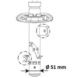 Αμορτισέρ PEUGEOT 2008 I 1.2-1.6D 03.13-