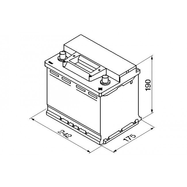 Μπαταρία BOSCH 12V 56Ah/480A S3 (R+ 1) 242x175x190 B13 (starting) ||0 092 S30 050||