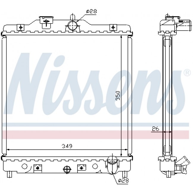 Ψυγείο νερού/εξαρτήματα HONDA CIVIC V, CIVIC VI, CRX III, HR-V 1.3-1.6 10.91-