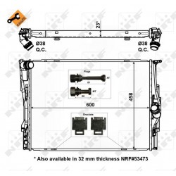 Ψυγείο νερού/εξαρτήματα BMW 1 (E81), 1 (E82), 1 (E87), 1 (E88), 3 (E90), 3 (E91), 3 (E92), 3 (E93), X1 (E84), Z4 (E89) 1.6-3.0 06.04-06.15