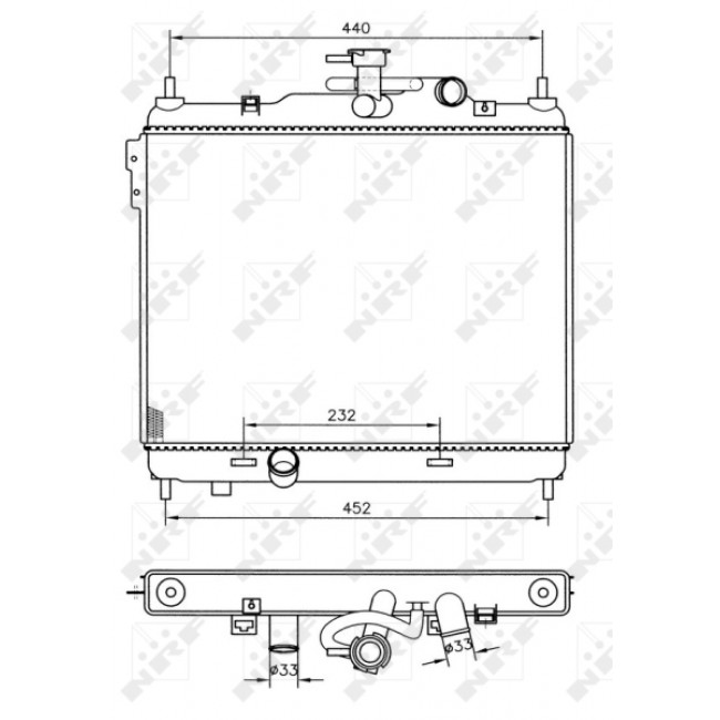 Ψυγείο νερού/εξαρτήματα  HYUNDAI GETZ 1.5D 03.03-06.09