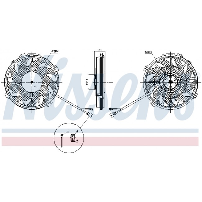 Βεντιλατέρ CITROEN EVASION, JUMPY; FIAT SCUDO, ULYSSE; LANCIA ZETA; PEUGEOT 806, EXPERT 2.0D 08.99-12.06