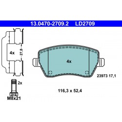 Σετ τακακιών φρένων, δίσκος φρένου  MERCEDES CITAN MIXTO (DOUBLE CABIN), CITAN (MPV), CITAN/MINIVAN (W415); DACIA DOKKER, DOKKER EXPRESS/MINIVAN, DUSTER, DUSTER/SUV, LODGY, LOGAN 0.9-Electric