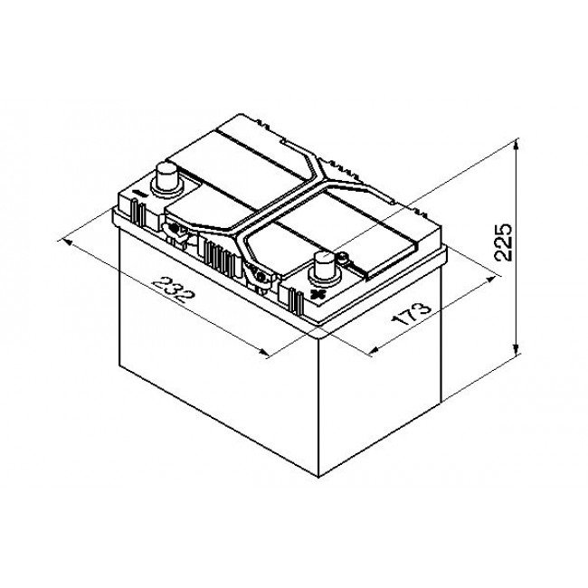 Μπαταρία BOSCH 12V 60Ah/540A S4 (R+ 1) 232x173x225  ||0 092 S40 240||