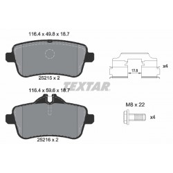 Σετ τακακιών φρένων, δίσκος φρένου  MERCEDES A (W176), GL (X166), GLE (C292), GLE (W166), GLS (X166), M (W166) 2.0-5.5 06.11-10.19