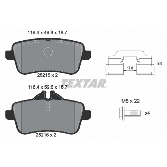 Σετ τακακιών φρένων, δίσκος φρένου MERCEDES A (W176), GL (X166), GLE (C292), GLE (W166), GLS (X166), M (W166) 2.0-5.5 06.11-10.19 Σετ τακακιών φρένων, δίσκος φρένου MERCEDES A (W176), GL (X166), GLE (C292), GLE (W166), GLS (X166), M (W166) 2.0-5.5 06.11-10.19