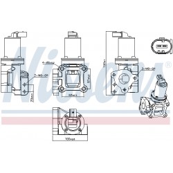 Βαλβίδα AGR  HYUNDAI H-1, H-1 / STAREX, H-1 CARGO, H-1 TRAVEL, H100 2.5D 07.01-