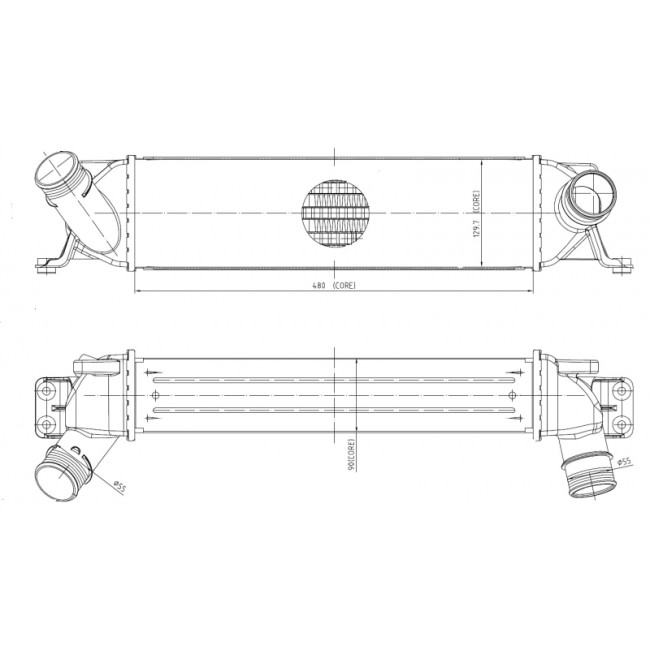 Ψυγείο αέρα υπερπλήρωσης  HYUNDAI H-1 CARGO, H-1 TRAVEL 2.5D 02.08-