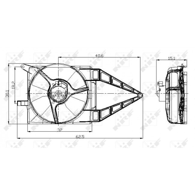 Βεντιλατέρ  OPEL ASTRA F, ASTRA F CLASSIC, COMBO/MINIVAN, CORSA B 1.2-1.8 09.91-01.05