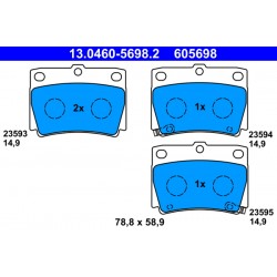 Σετ τακακιών φρένων, δίσκος φρένου MITSUBISHI PAJERO SPORT I, PAJERO SPORT II, PAJERO SPORT III 2.4D-3.0 09.96-