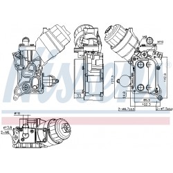 Ψυγείο λαδιού ALFA ROMEO MITO; CHEVROLET AVEO; FIAT DOBLO, DOBLO CARGO, DOBLO/MINIVAN, GRANDE PUNTO, IDEA, LINEA, PUNTO EVO, PUNTO EVO/HATCHBACK 1.3D/1.4/1.6D 05.04-