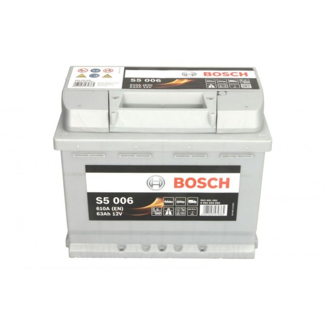 Μπαταρία BOSCH 12V 63Ah/610A S5 (L+ 1) 242x175x190 ||0 092 S50 060||