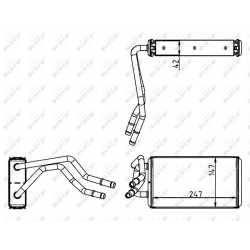 Εναλλάκτης θερμότητας εσωτερικού χώρου FORD TRANSIT 2.0D-2.4D 01.00-05.06