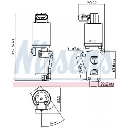 Βαλβίδα AGR OPEL ASTRA G, ASTRA H, ASTRA H GTC, MERIVA A, VECTRA C, VECTRA C GTS, ZAFIRA B 1.6 03.00-09.12