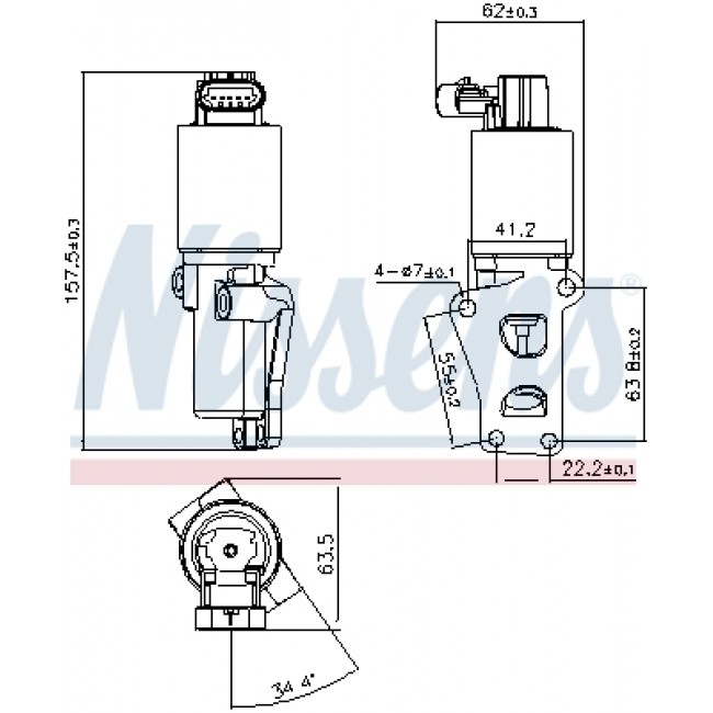 Βαλβίδα AGR OPEL ASTRA G, ASTRA H, ASTRA H GTC, MERIVA A, VECTRA C, VECTRA C GTS, ZAFIRA B 1.6 03.00-09.12