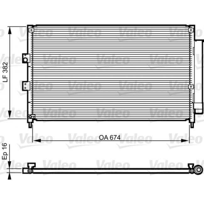 Συμπυκνωτής σύστ. κλιματισμού HONDA CIVIC VIII 1.3H-2.2D 09.05-12.13