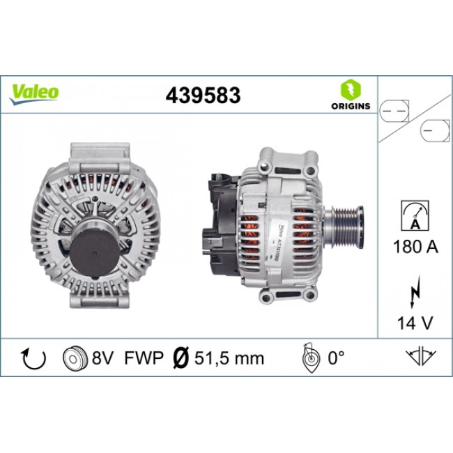 Δυναμό MERCEDES G (W463), GL (X164), M (W164), M (W166), R (W251, V251) 3.0D/4.0D 07.05-02.15