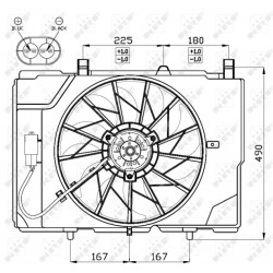 Βεντιλατέρ MERCEDES C T-MODEL (S202), C (W202), CLK (A208), CLK (C208), E T-MODEL (S210), E (VF210), E (W210), SLK (R170) 1.8-3.2 03.93-04.04