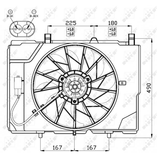 Βεντιλατέρ MERCEDES C T-MODEL (S202), C (W202), CLK (A208), CLK (C208), E T-MODEL (S210), E (VF210), E (W210), SLK (R170) 1.8-3.2 03.93-04.04