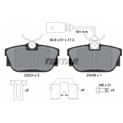 Σετ τακακιών φρένων, δίσκος φρένου  VW CALIFORNIA T4 CAMPER, TRANSPORTER T4 1.9D-2.8 07.90-06.03