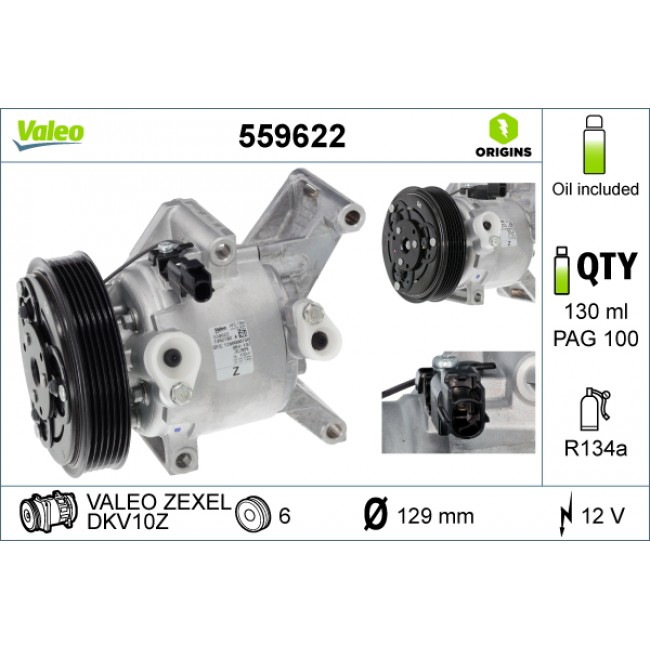 Συμπιεστής, συστ. κλιματισμού Air-conditioning compressor fits: MAZDA 3 1.3/1.6 10.03-06.09