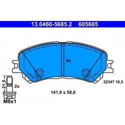 Σετ τακακιών φρένων, δίσκος φρένου  RENAULT ESPACE V, GRAND SCENIC IV, MEGANE IV, SCENIC IV, TALISMAN 1.2-2.0D 02.15-