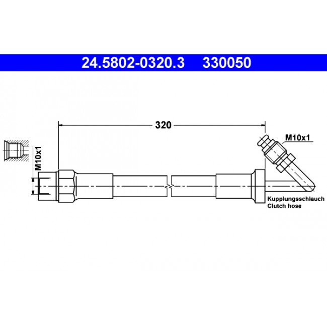 Ελαστικός σωλήνας συμπλέκτη BMW 3 (E30), 5 (E28), 6 (E24), Z1 1.6-3.5 05.81-06.94