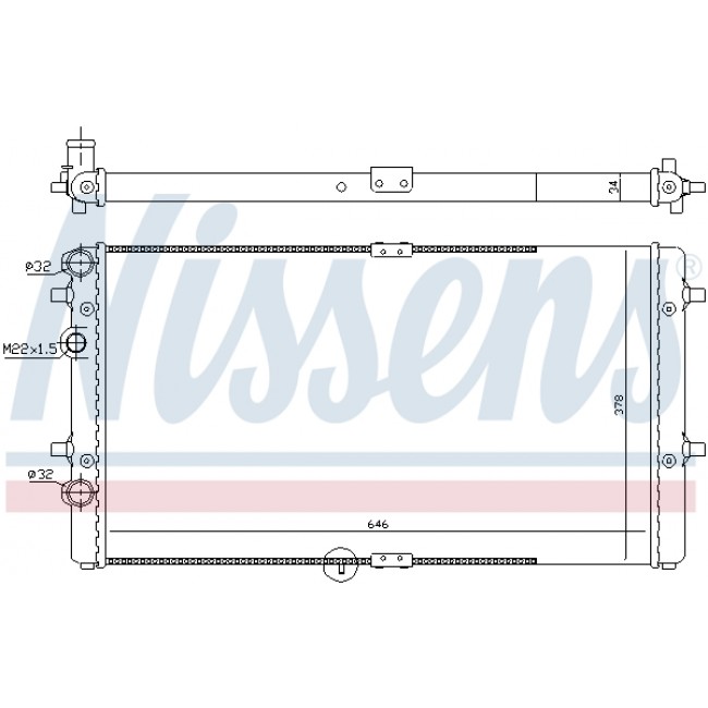 Ψυγείο νερού/εξαρτήματα SEAT CORDOBA, CORDOBA VARIO, IBIZA II, INCA; VW CADDY II/MINIVAN 1.0-1.9D 02.93-01.04