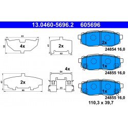 Σετ τακακιών φρένων, δίσκος φρένου  SUBARU BRZ, FORESTER, LEGACY V, OUTBACK, TRIBECA 2.0-3.6 01.05-