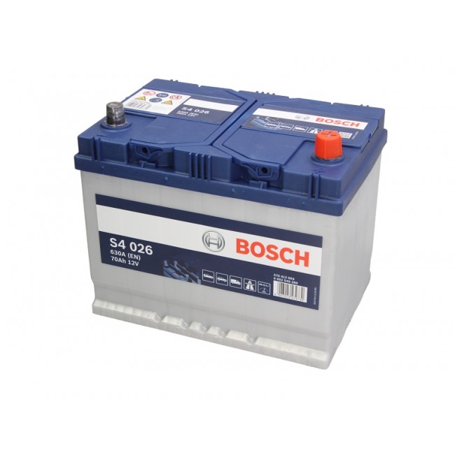 Μπαταρία BOSCH 12V 70Ah/630A S4 (R+ 1) 260x173x225  ||0 092 S40 260||