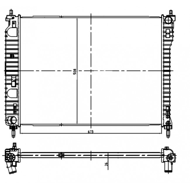 Ψυγείο νερού/εξαρτήματα CHEVROLET CAPTIVA; OPEL ANTARA A 2.4/2.4LPG/3.2 06.06-