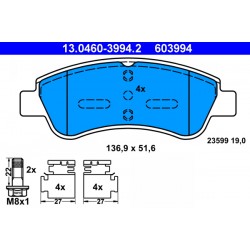Σετ τακακιών φρένων, δίσκος φρένου  DS DS 3; CITROEN AMI, BERLINGO, BERLINGO/MINIVAN, C2, C2 ENTERPRISE, C3 AIRCROSS II, C3 I, C3 II 1.0-Electric 05.96-