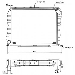 Ψυγείο νερού/εξαρτήματα TOYOTA HIACE IV 2.4D 08.87-12.04