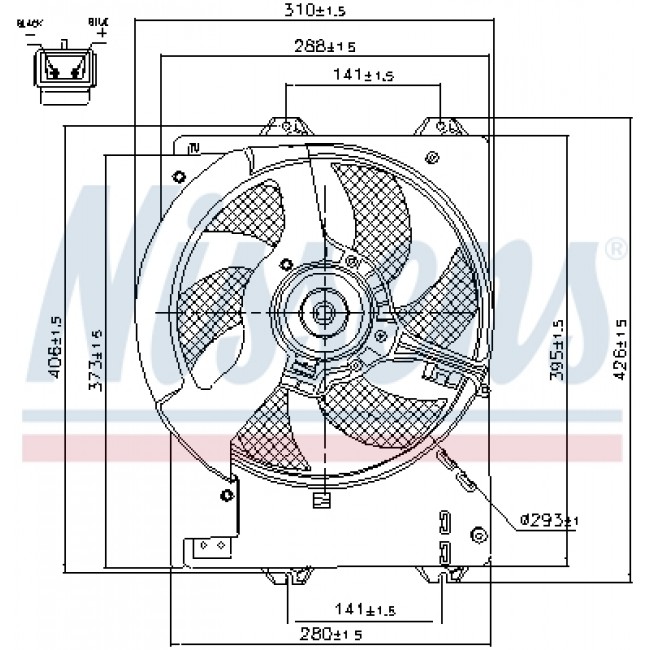 Βεντιλατέρ MG MG ZR, MG ZS; ROVER 200, 200 II, 25 I, 400 II, 45 I 1.1-2.5 10.92-10.05