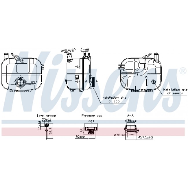 Δοχείο διαστολής, ψυκτικό υγρό OPEL ASTRA H, ASTRA H CLASSIC, ASTRA H GTC, ASTRA H/KOMBI 01.04-