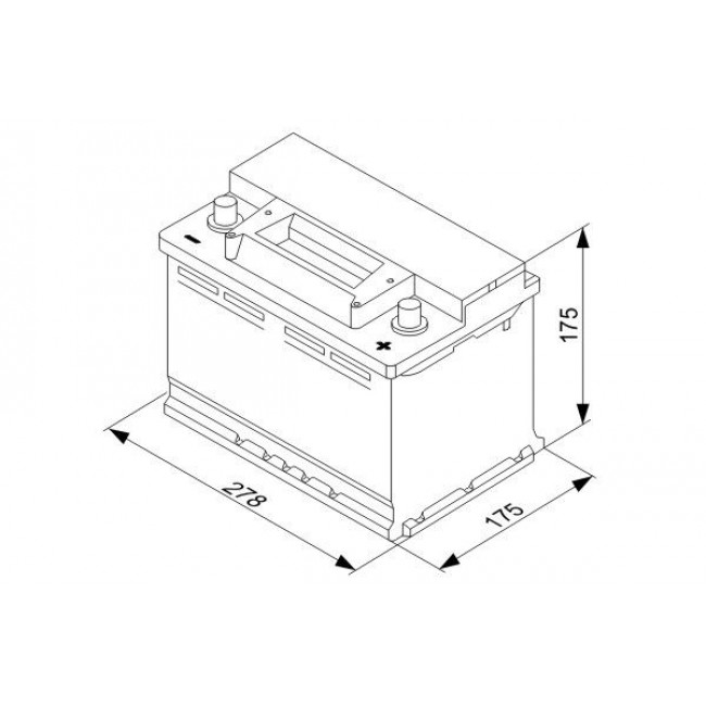 Μπαταρία BOSCH 12V 70Ah/640A S3 (R+ 1) 278x175x175  ||0 092 S30 070||