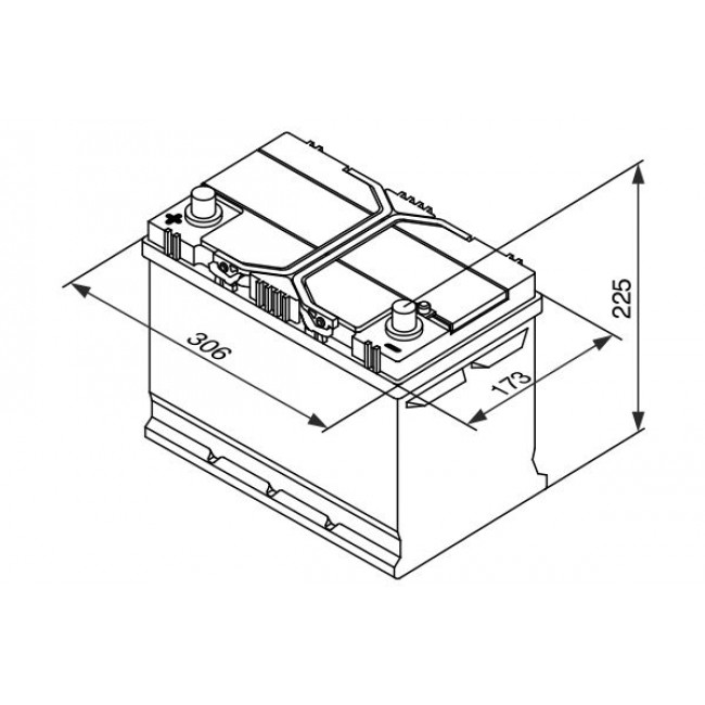 Μπαταρία BOSCH 12V 95Ah/830A S4 (L+ 1) 306x173x225  ||0 092 S40 290||