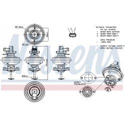 Βαλβίδα AGR  BMW 1 (E81), 1 (E82), 1 (E87), 1 (E88), 3 (E90), 3 (E91), 3 (E92), 3 (E93), 5 (E60), 5 (E61), X3 (E83); MINI (R56), (R57), (R58), (R59), CLUBMAN (R55) 1.6D/2.0D 06.04-08.18