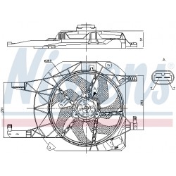 Βεντιλατέρ NISSAN PRIMASTAR; OPEL VIVARO A; RENAULT TRAFIC II 1.9D-2.5D 02.01-