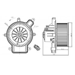 Ανεμιστήρας εσωτερικού χώρου DS DS 5; CITROEN DS5; PEUGEOT 3008, 5008, 5008 I, 5008 II 1.2-2.0DH 06.09-