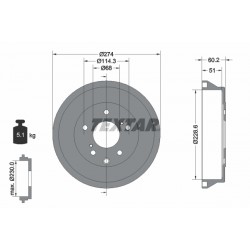 Ταμπούρο φρένων NISSAN JUKE 1.2/1.5D/1.6 06.10-12.19