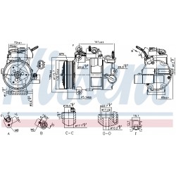 Συμπιεστής, συστ. κλιματισμού FORD TOURNEO CONNECT V408 NADWOZIE WIELKO, TRANSIT CONNECT, TRANSIT CONNECT V408/MINIVAN 1.6D 02.13-