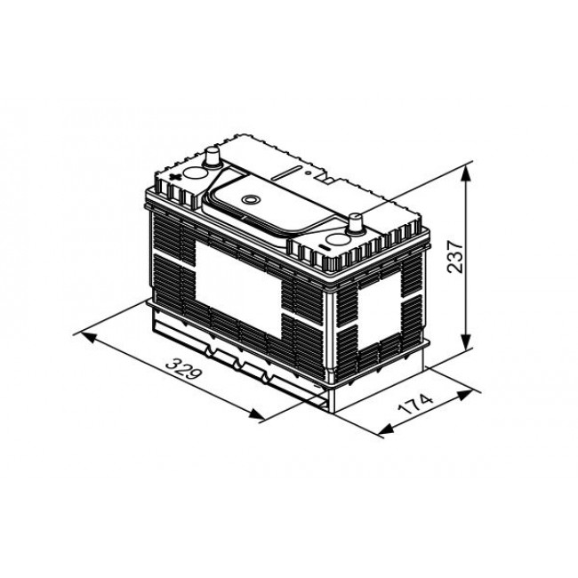 Μπαταρία BOSCH 12V 105Ah/800A T3 (L+ 1) 329x174x237