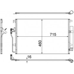 Συμπυκνωτής  σύστ. κλιματισμού MERCEDES SPRINTER 3,5-T (B906), SPRINTER 3,5-T (B907), SPRINTER 3,5-T (B907, B910), SPRINTER 3-T (B906), SPRINTER 3-T (B907), SPRINTER 3-T (B910, B907) 1.8-3.5